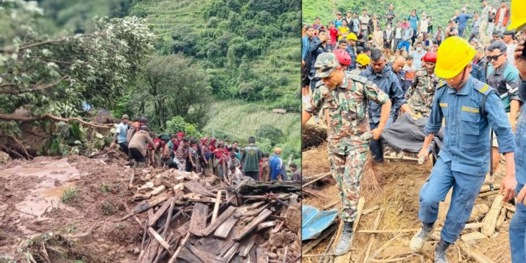 रोल्पामा २ दिनमै पहिरोले १५ जनाको मृत्यु, थबाङ र सनुछहरी शोकमा